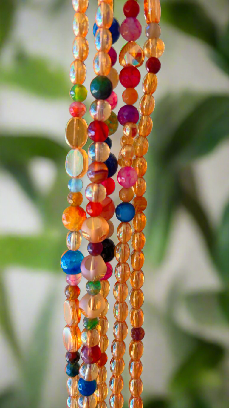 Multi-colored Agate Waist Beads