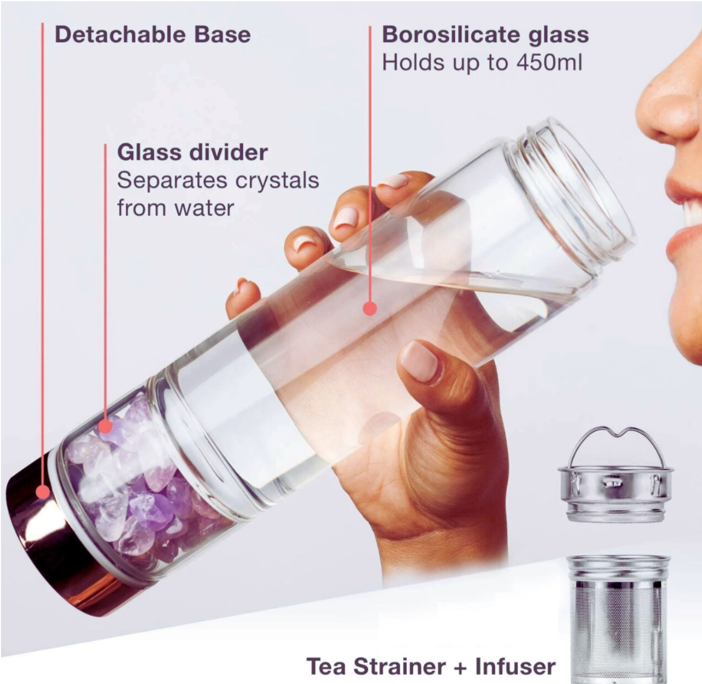 Crystal Infused Water Bottle